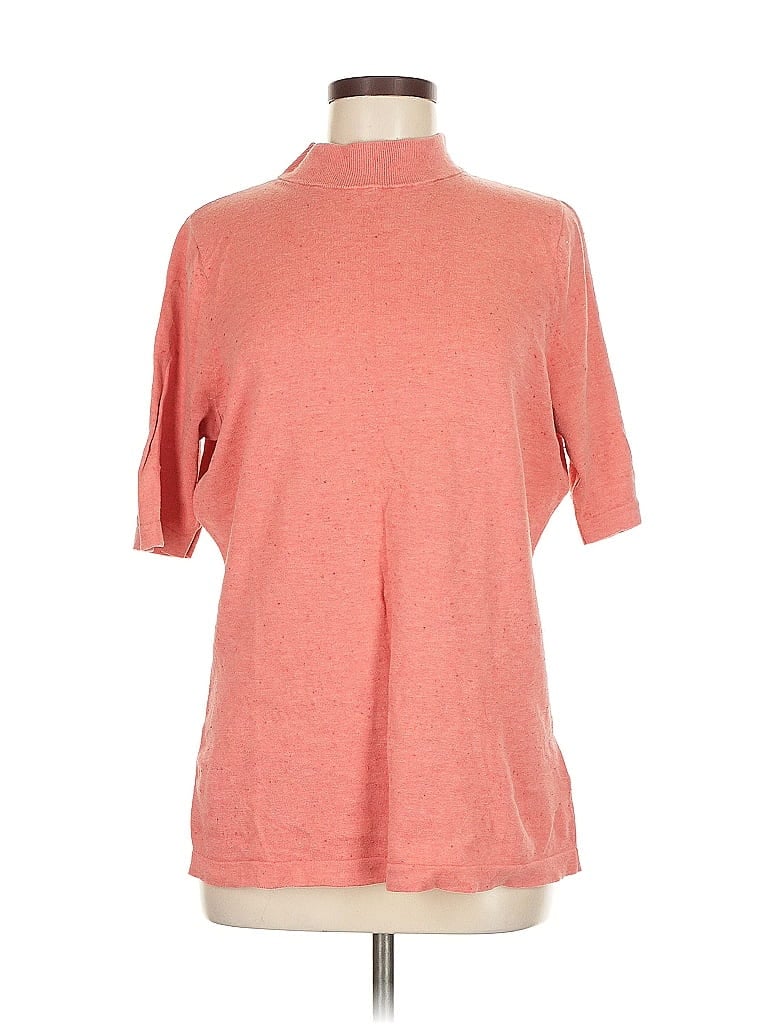 Pre-owned Lands' End Cardigan Sweater In Orange