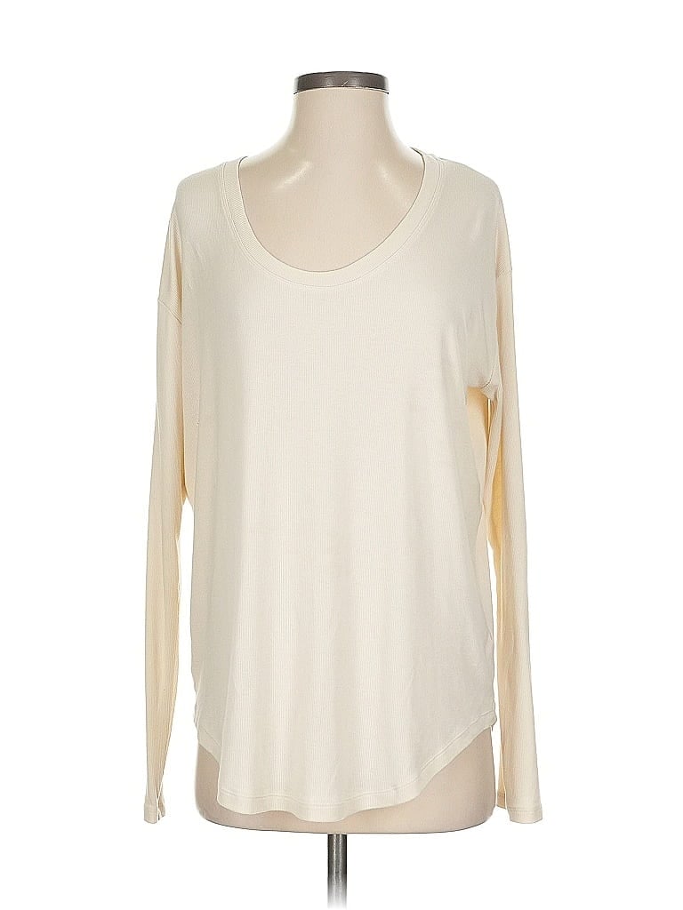 Pre-owned Athleta Cardigan Sweater In White