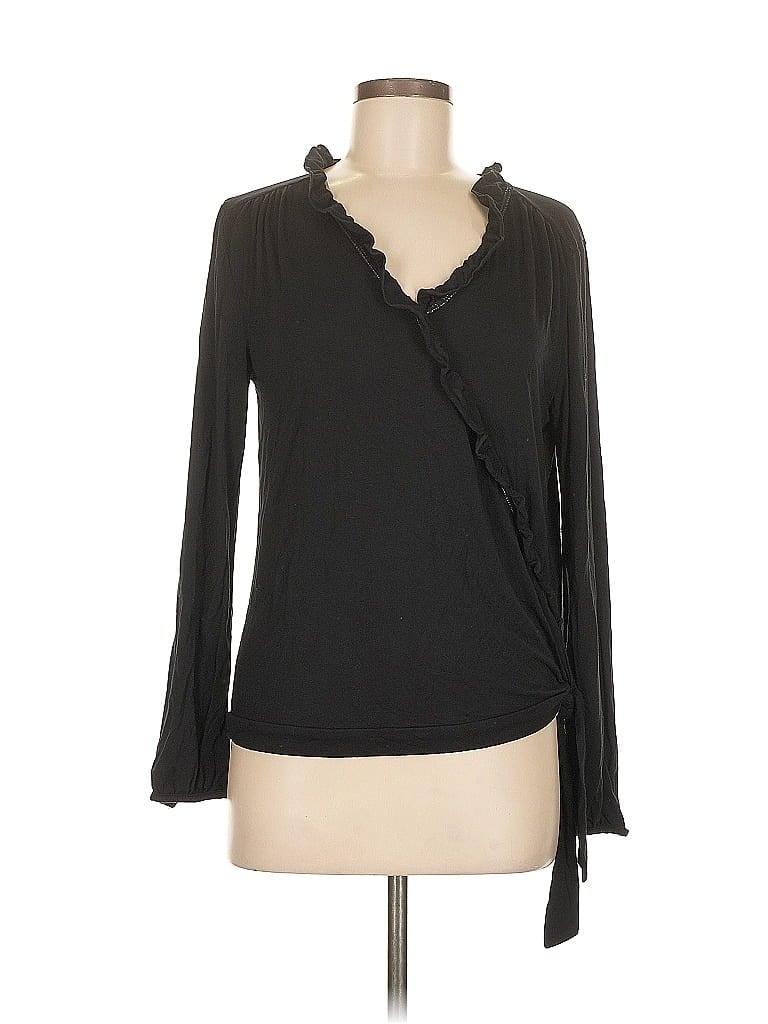 Pre-owned J.crew Mercantile Long Sleeve Blouse In Black