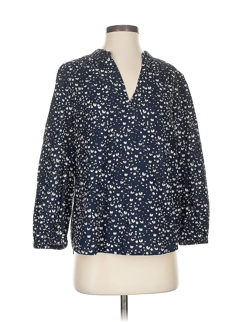 Pre-owned Gap 3/4 Sleeve Blouse In Blue