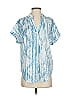 Unbranded 100% Polyester Blue Short Sleeve Blouse Size S - photo 1