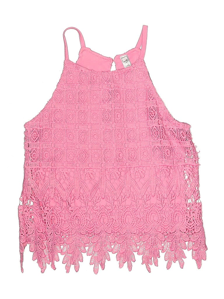 Pre-owned Beautees Kids' Sleeveless Top Pink Halter Neckline Tops