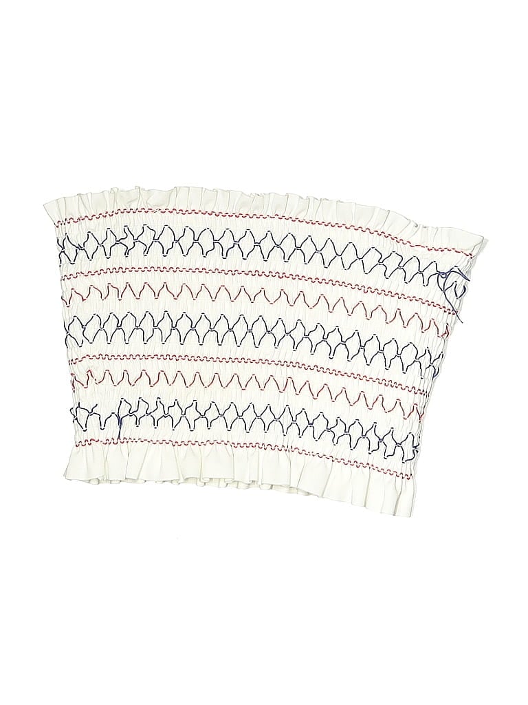 Pre-owned Xhilaration Swimsuit Top White Swimwear