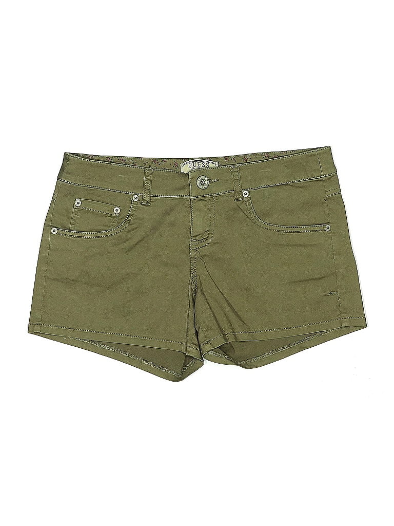 Pre-owned Guess Khaki Shorts In Green