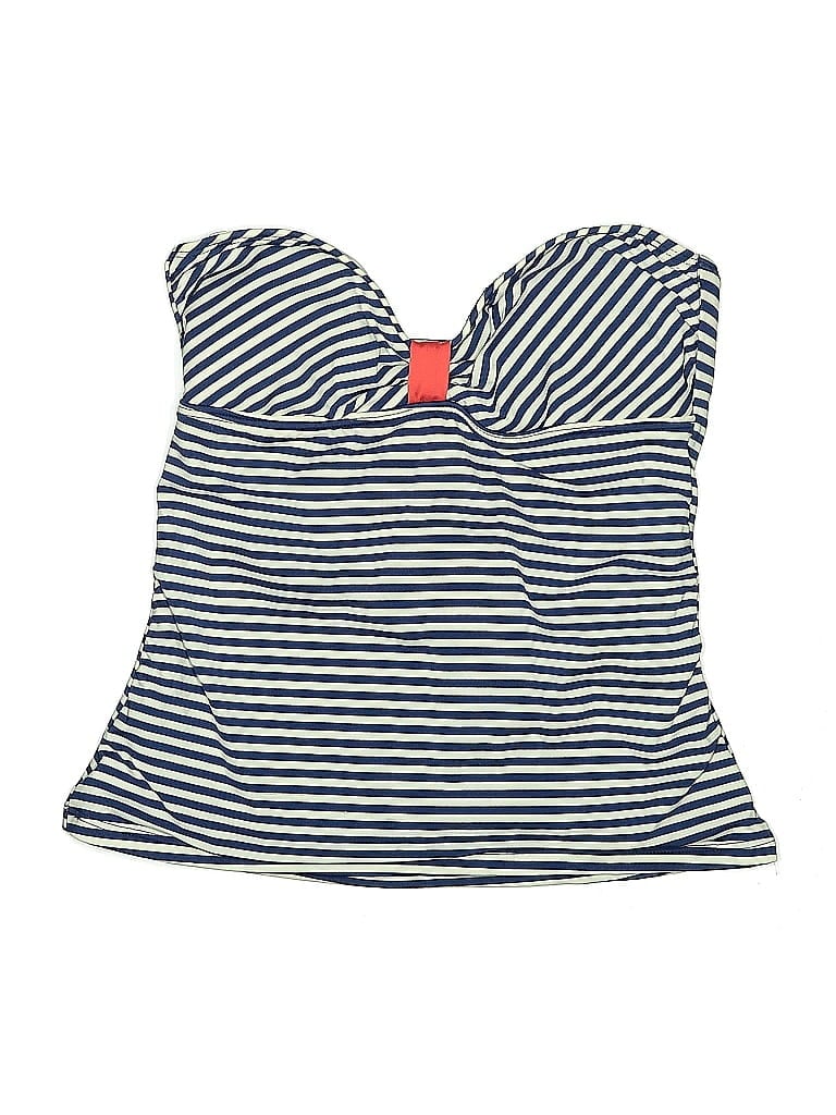 Pre-owned Splendid Swimsuit Top Blue Stripes Pattern Swimwear