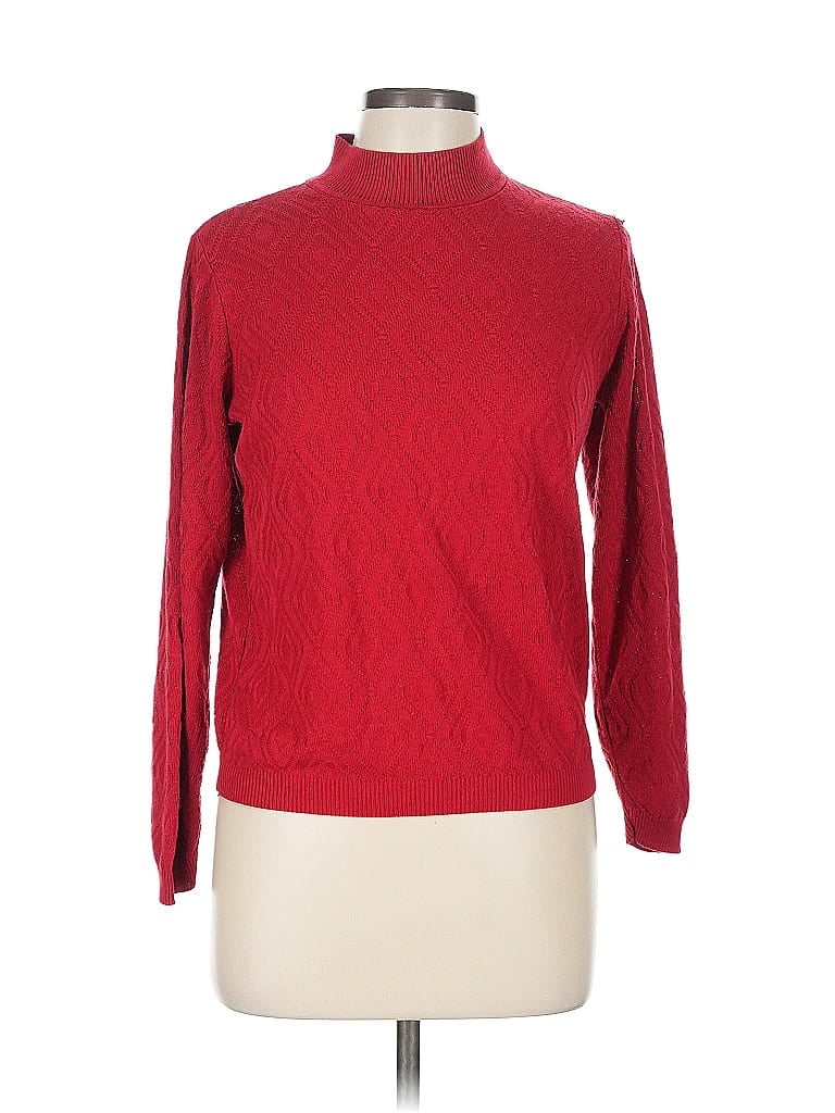 Pre-owned Alfred Dunner Turtleneck Sweater In Red