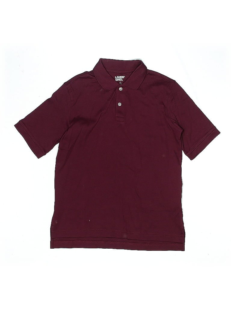Pre-owned Lands' End Kids'  Short Sleeve Top Burgundy Tops