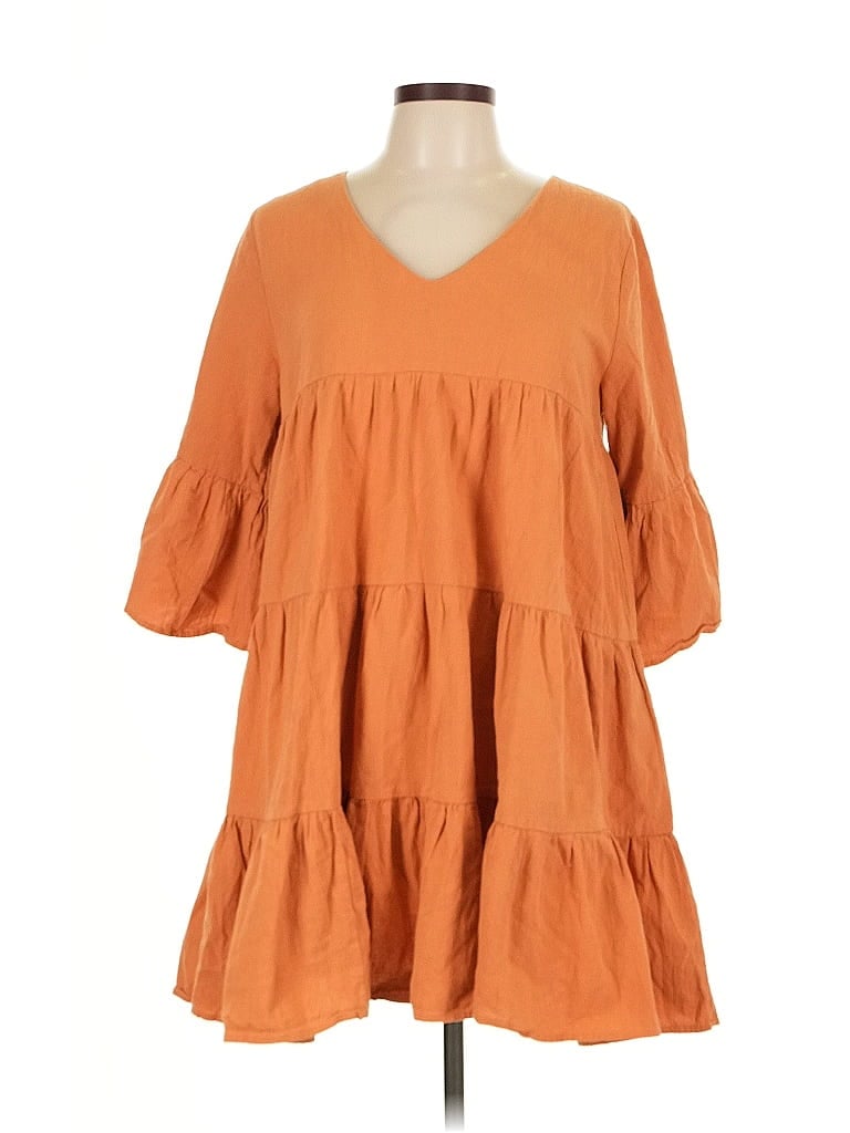 Pre-owned Shein Casual Dress In Orange