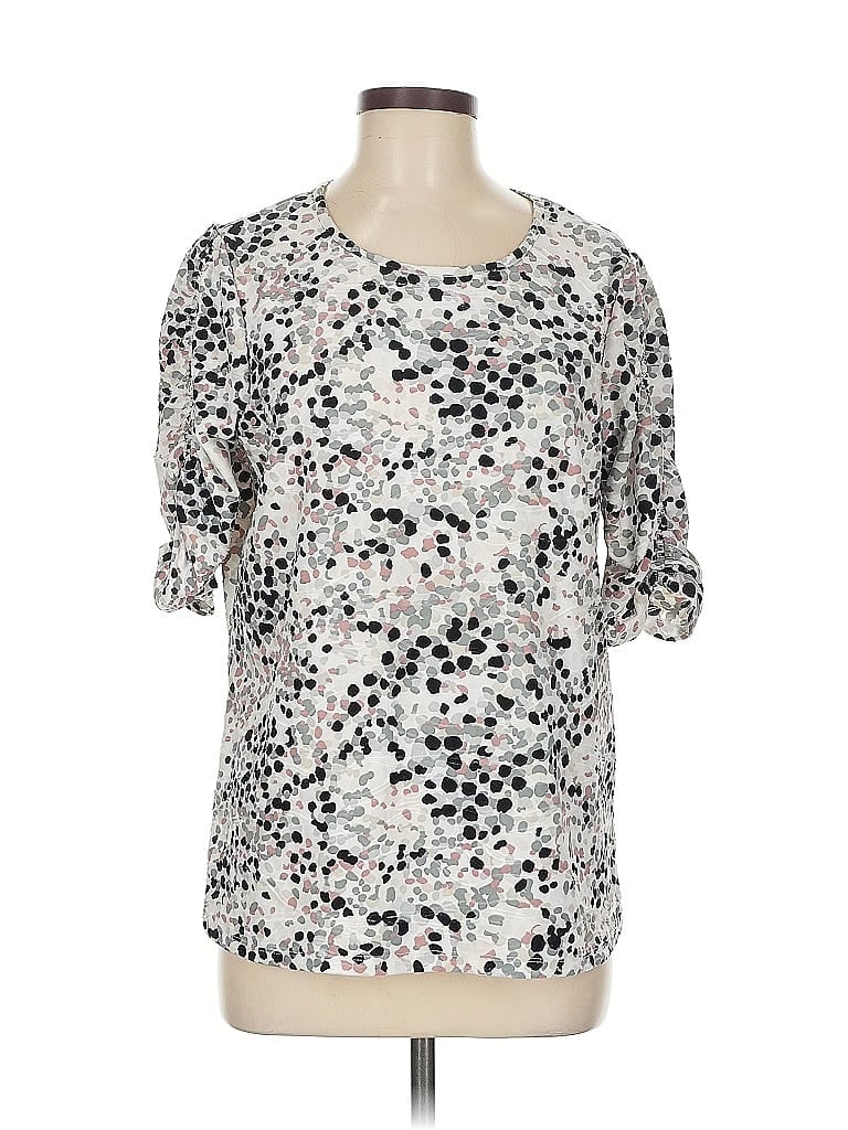 Pre-owned Juniper + Lime Short Sleeve Blouse In Silver