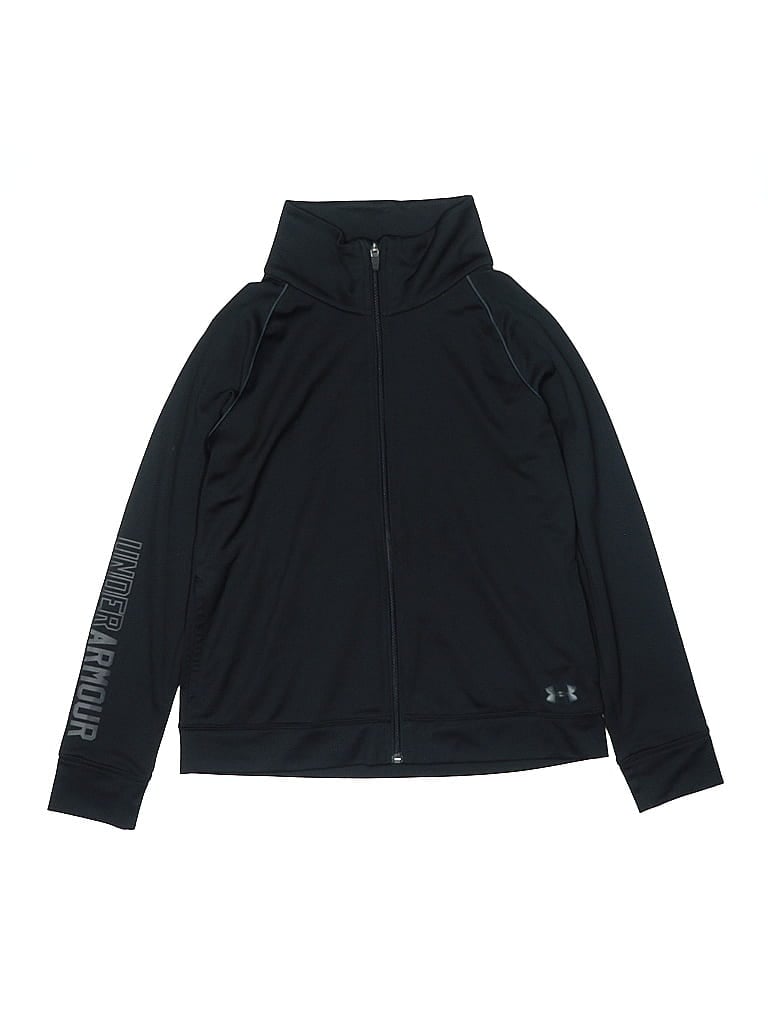 Under Armour 100% Polyester Black Track Jacket Size L (youth) - photo 1