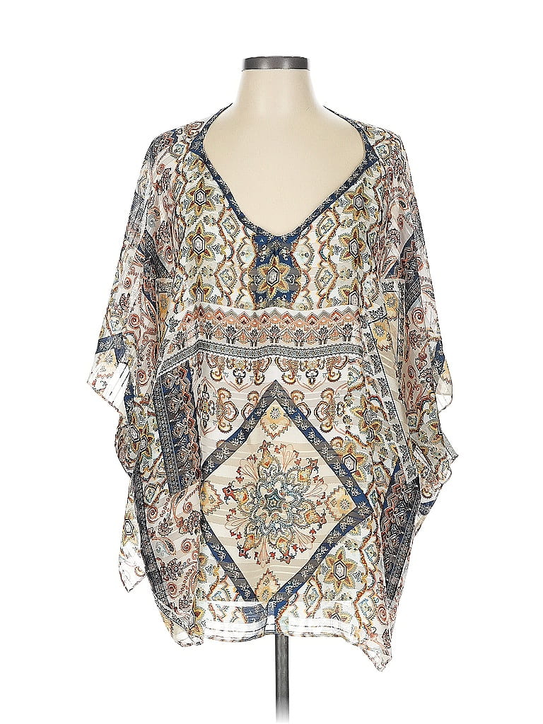 Pre-owned Simply Noelle 3/4 Sleeve Blouse In Brown