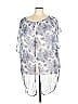 Torrid 100% Polyester Silver Gray Short Sleeve Blouse Size 4X Plus (4) - photo 1