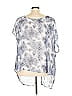 Torrid 100% Polyester Silver Gray Short Sleeve Blouse Size 4X Plus (4) - photo 2