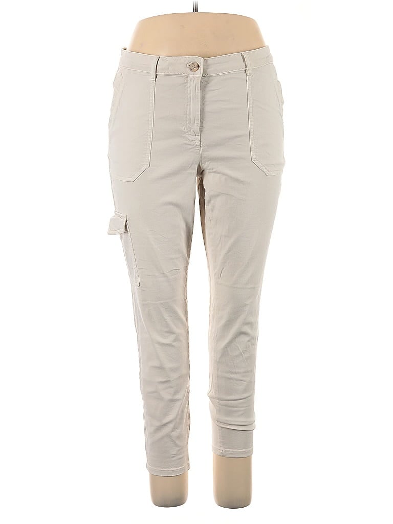 Pre-owned Jjill Cargo Pants In Brown