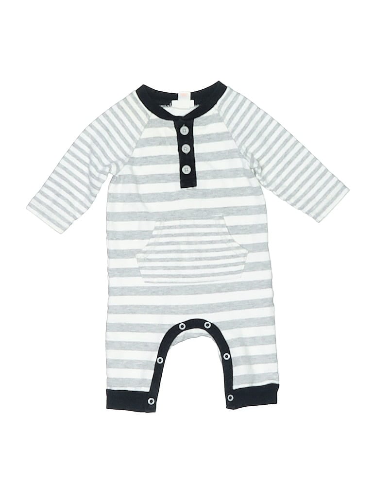 Pre-owned Cat & Jack Babies' Long Sleeve Onesie In Gray