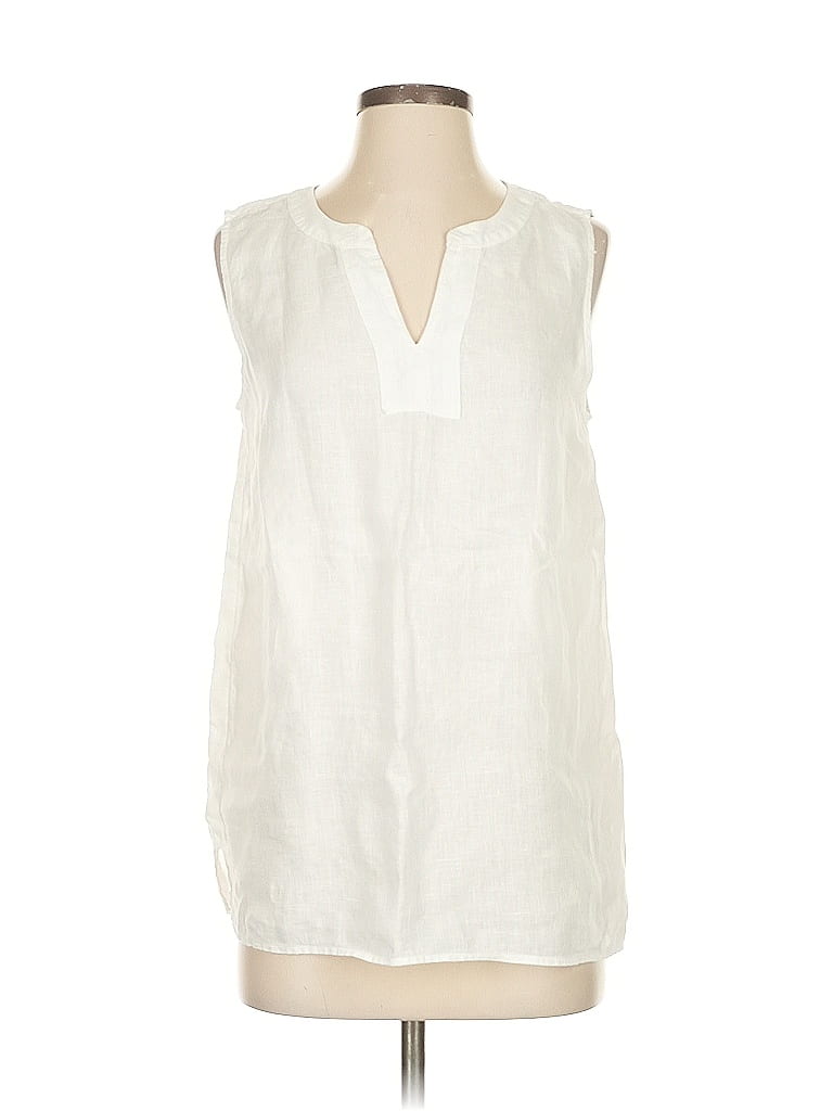 Click to view more detailed imagery on our partner's website Pre-owned Talbots Sleeveless Blouse In White