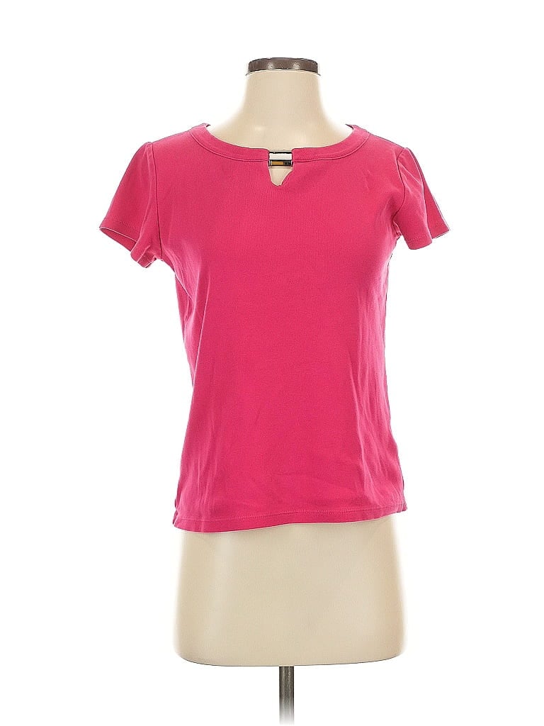 Pre-owned Rafaella Short Sleeve T-shirt In Pink