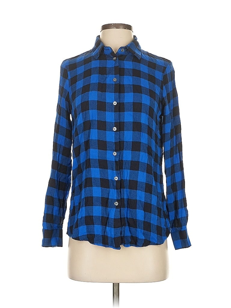 Pre-owned Banana Republic Long Sleeve Button Down Shirt In Blue