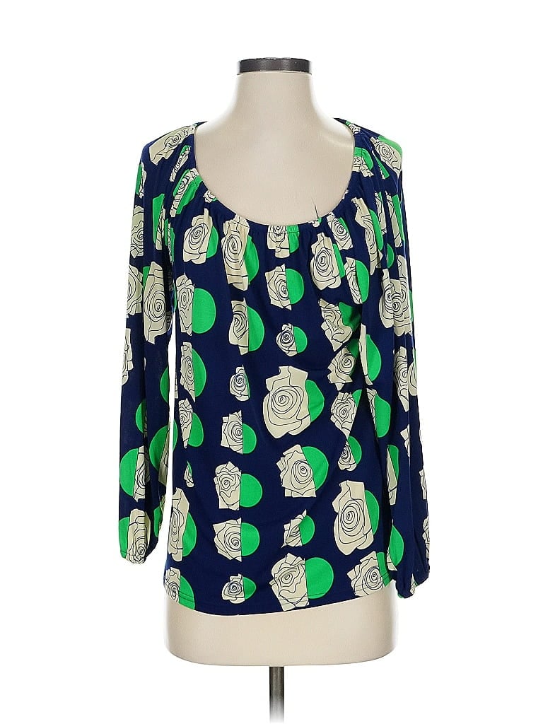 Pre-owned Assorted Brands 3/4 Sleeve Blouse In Green