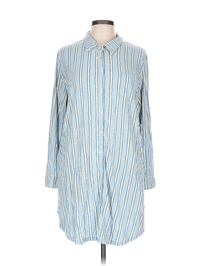 Pre-owned Chaps Long Sleeve Button Down Shirt In Blue