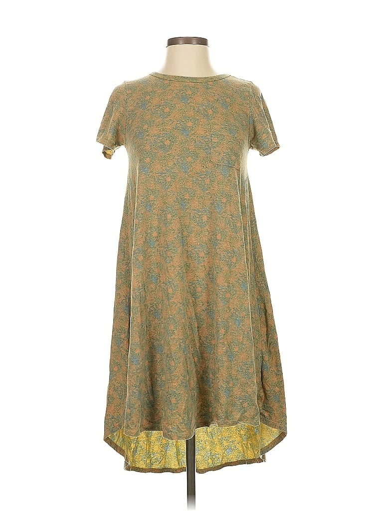 Pre-owned Lularoe Casual Dress In Green
