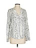 Soft Joie 100% Rayon Animal Print Silver Long Sleeve Blouse Size S - photo 1