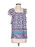 Meadow Rue 100% Polyester Blue Short Sleeve Blouse Size 0 - photo 1