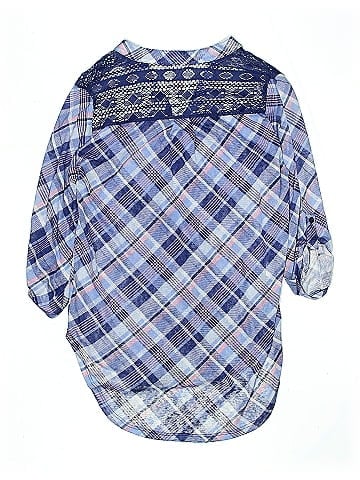 No Boundaries 3/4 Sleeve Button-Down Shirt (view 2)