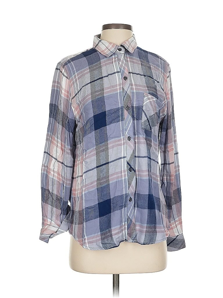 Pre-owned Rails Long Sleeve Button Down Shirt In Blue