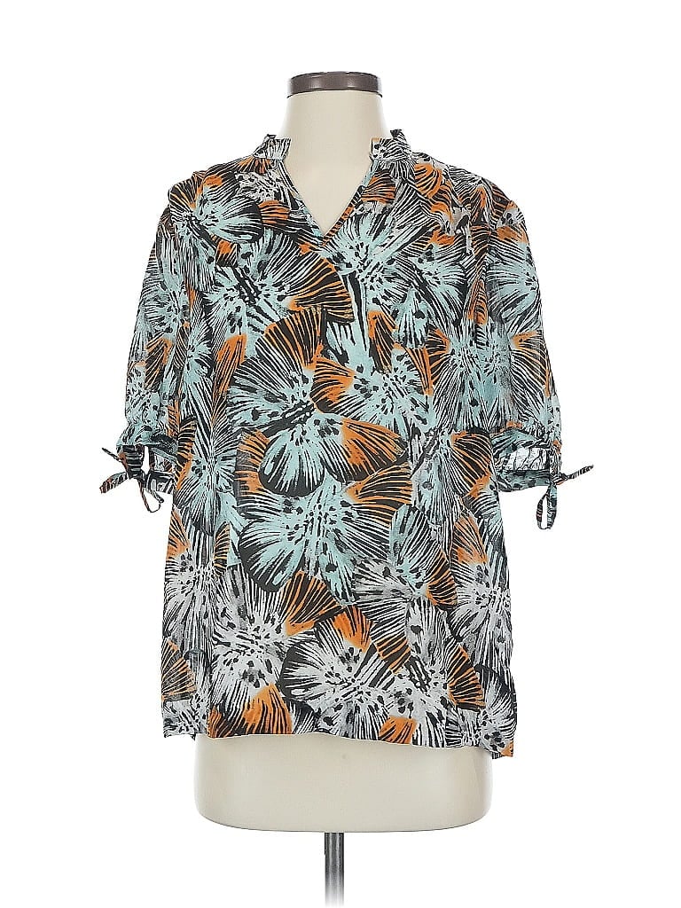 Pre-owned Michael Michael Kors 3/4 Sleeve Blouse In Blue