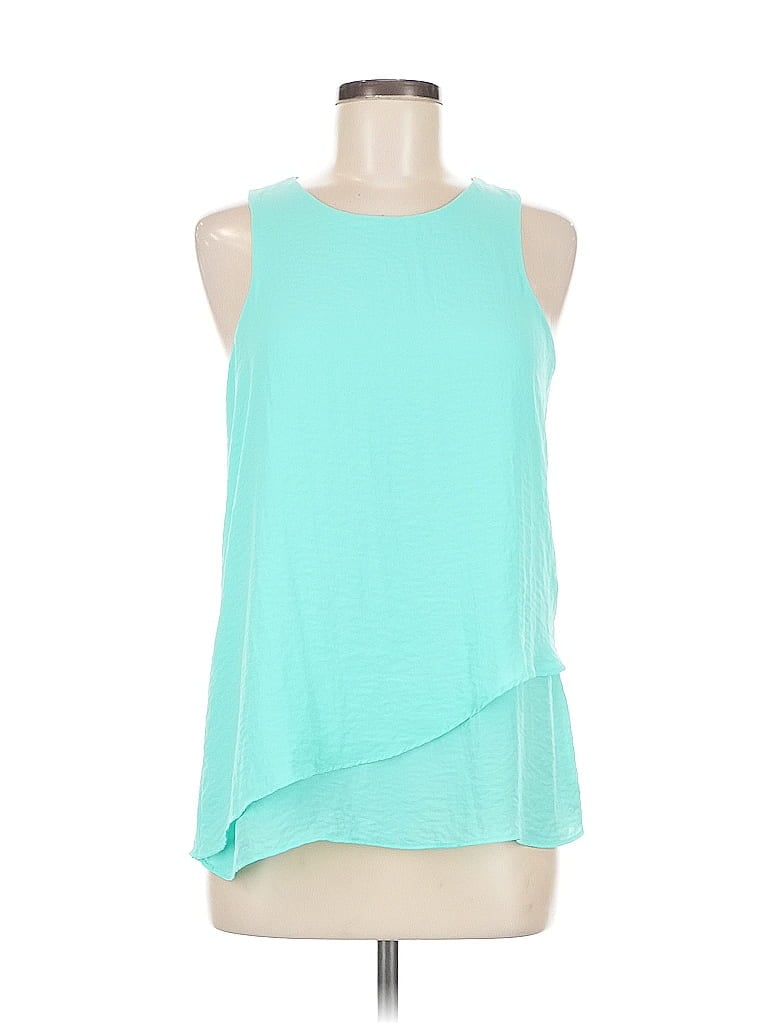 Pre-owned A.n.a. A New Approach Sleeveless Blouse In Blue