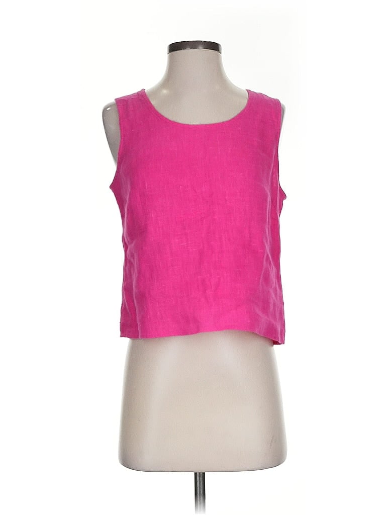 Pre-owned Harve Benard By Benard Holtzman Sleeveless Top Pink Scoop Neck Tops