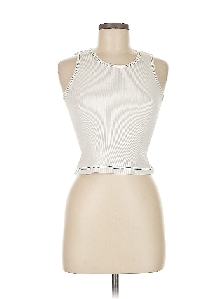 Pre-owned Brandy Melville Sleeveless T-shirt In White