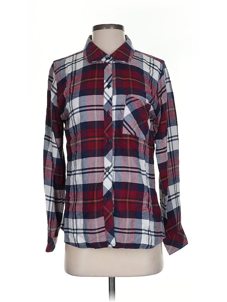 Pre-owned Rails Long Sleeve Button Down Shirt In Burgundy