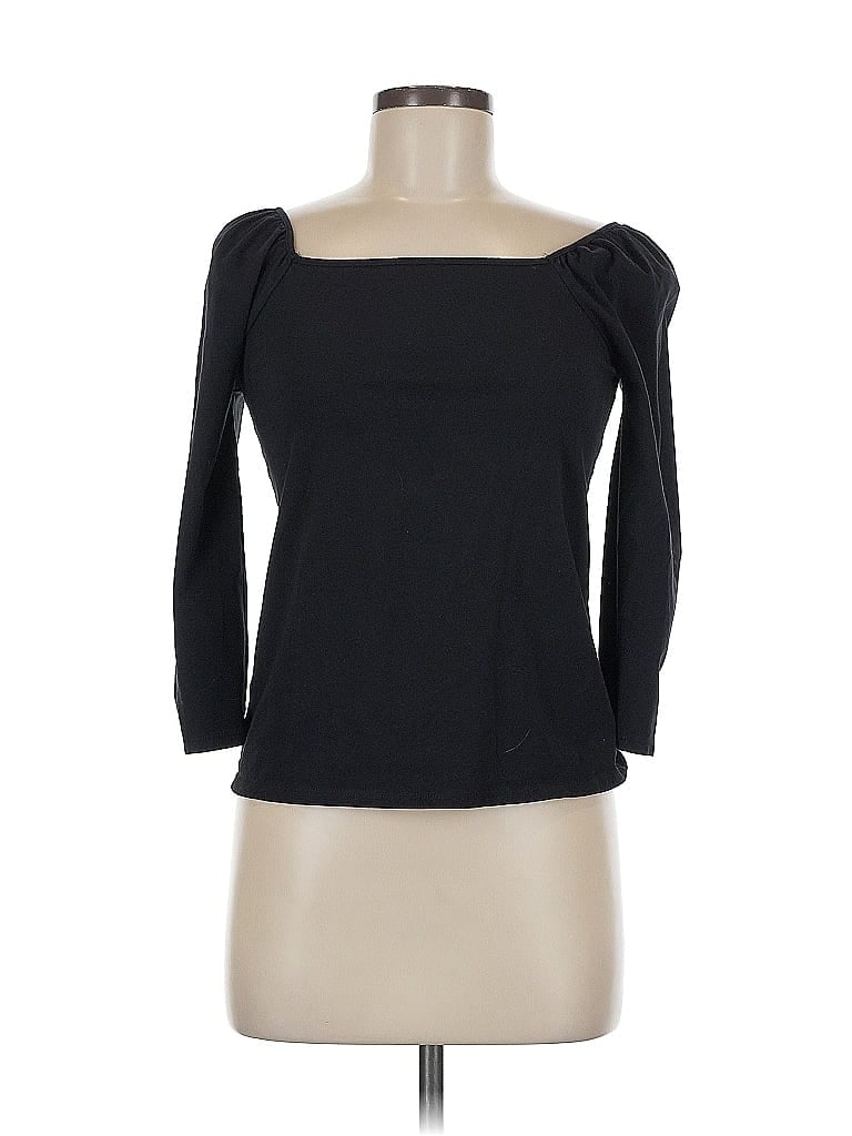 Pre-owned Ann Taylor Loft 3/4 Sleeve T-shirt In Black