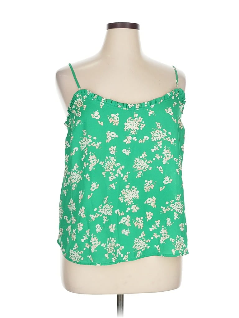 Pre-owned Lush Sleeveless Blouse In Green