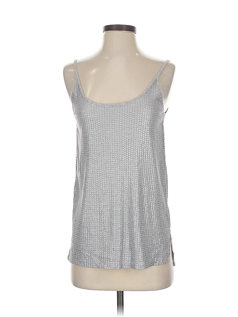 Pre-owned Vince Sleeveless Top Silver Scoop Neck Tops