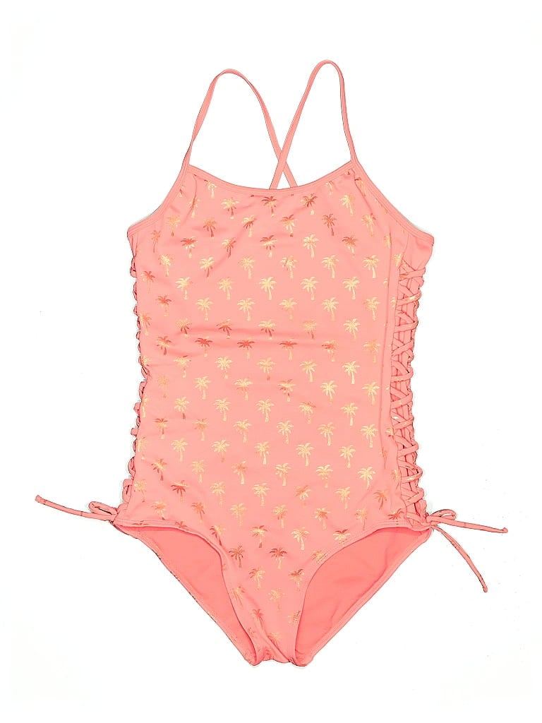 Pre-owned Justice Kids' One Piece Swimsuit In Pink