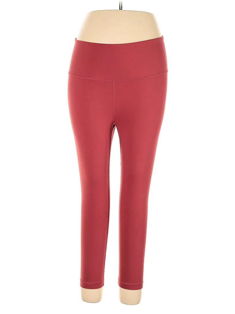 Pre-owned Yogalicious Active Pants In Red