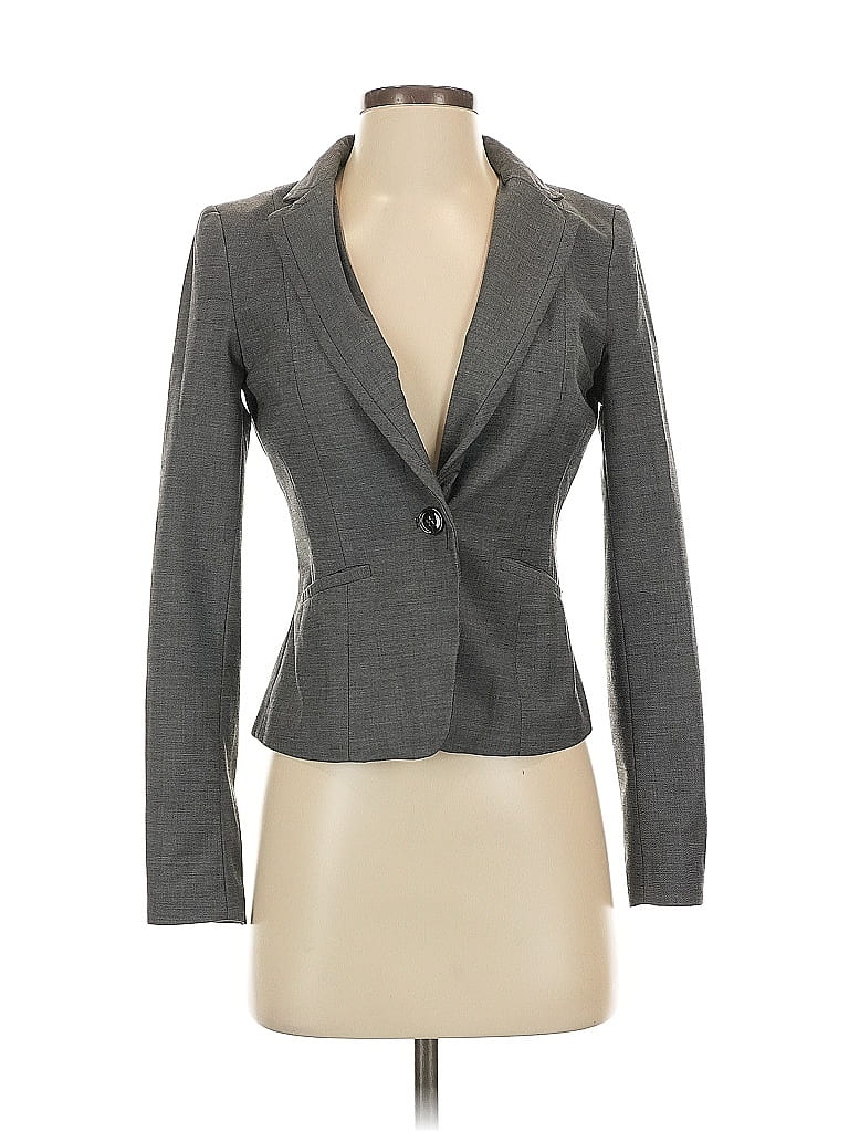 Pre-owned H&m Blazer Jacket In Gray