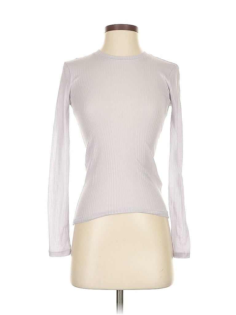 Pre-owned Madewell Long Sleeve T-shirt In Silver