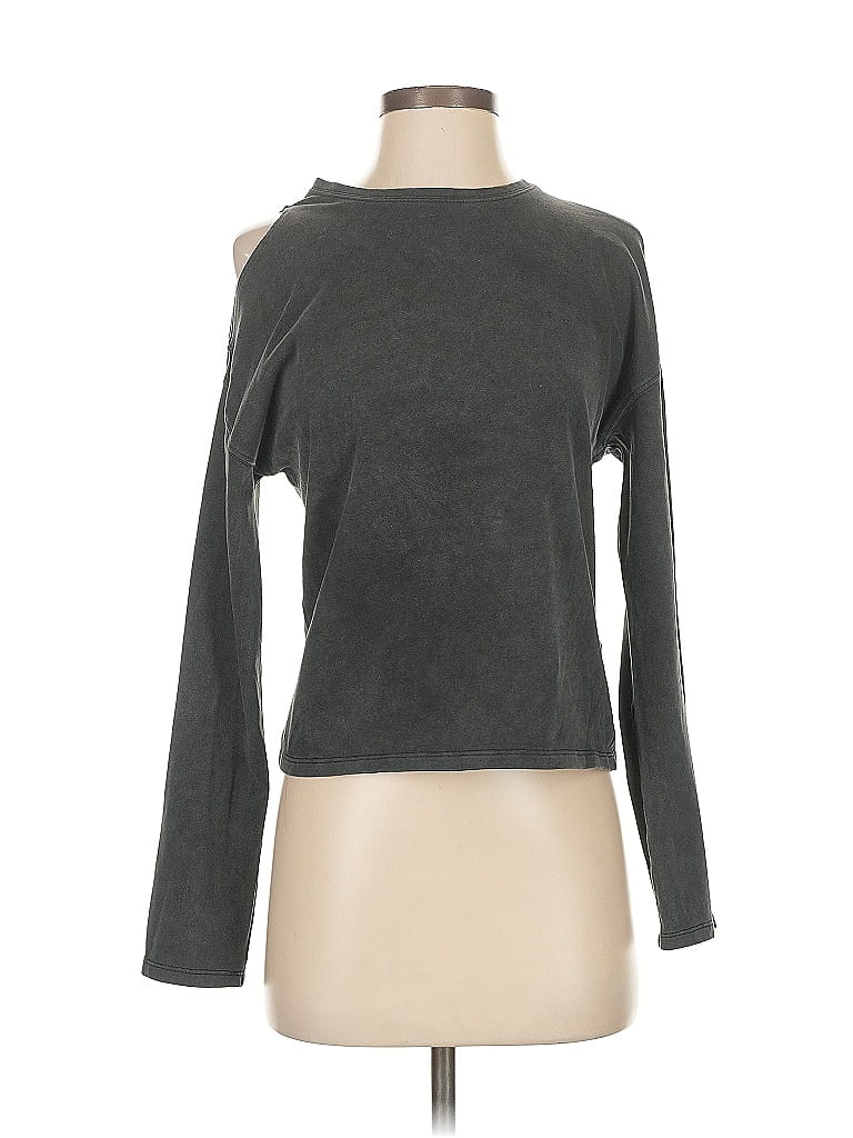 Click to view more detailed imagery on our partner's website Pre-owned Unbranded Long Sleeve Top Gray Keyhole Neckline Tops