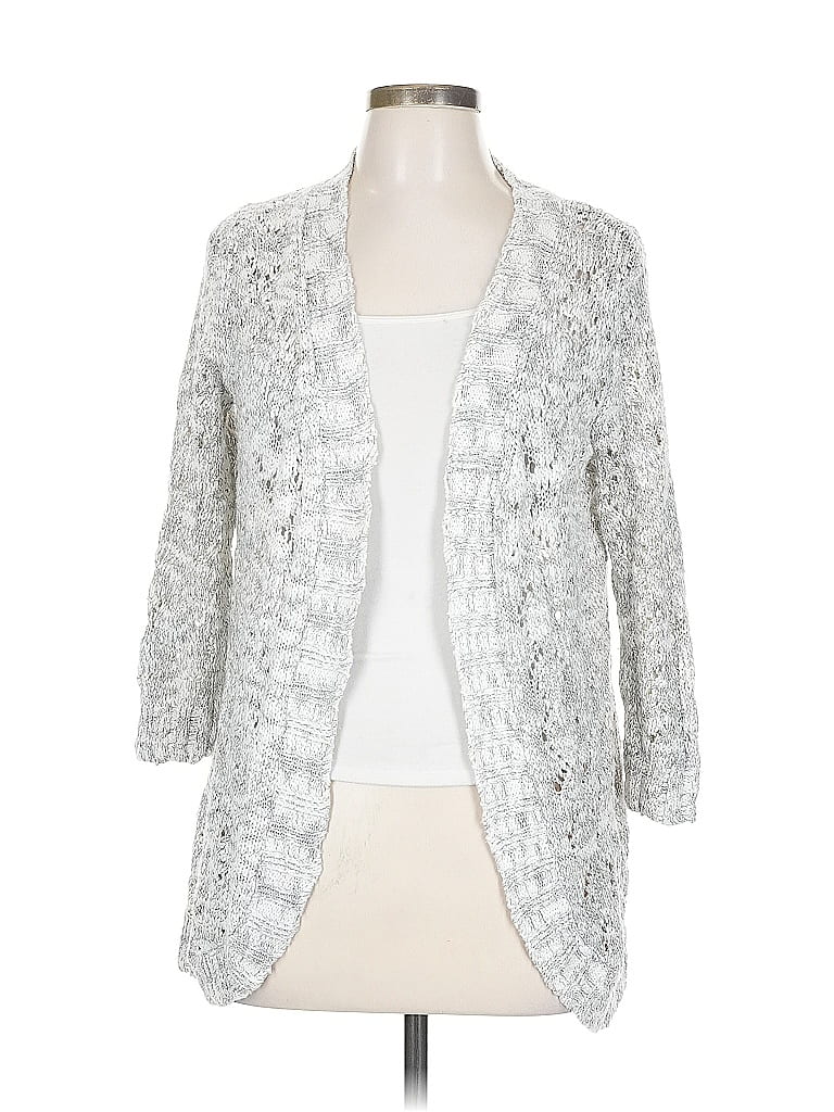 Pre-owned Belldini Cardigan Sweater In Silver