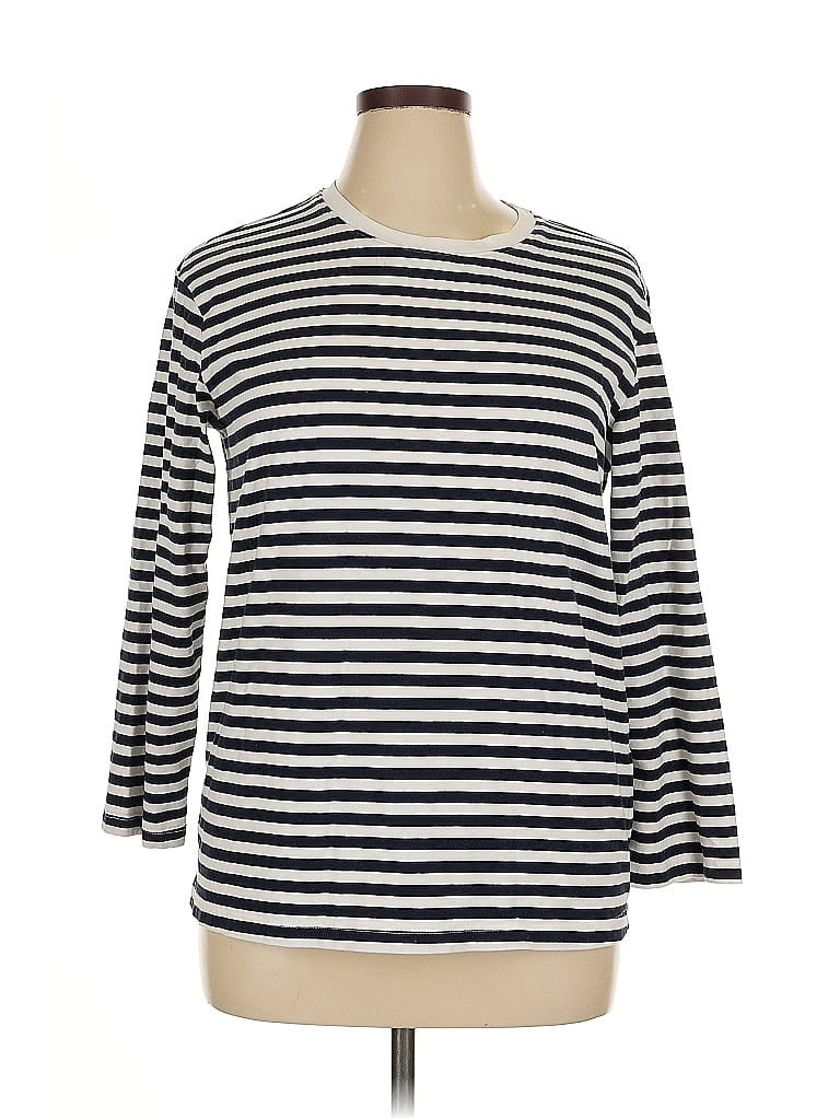 Pre-owned Assorted Brands 3/4 Sleeve T-shirt In Brown