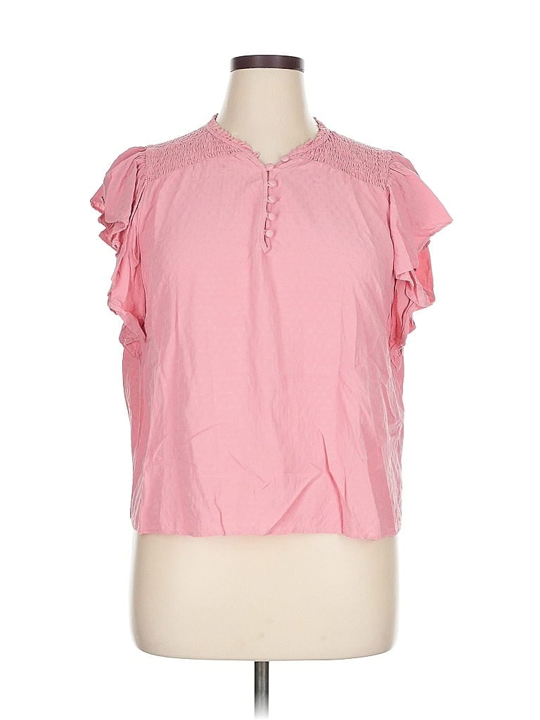 PAIGE Pre-owned Short Sleeve T-shirt In Pink