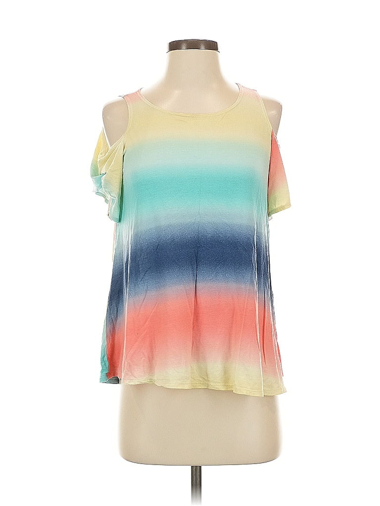 Pre-owned Gilli Tank Top Yellow Cold Shoulder Neckline Tops