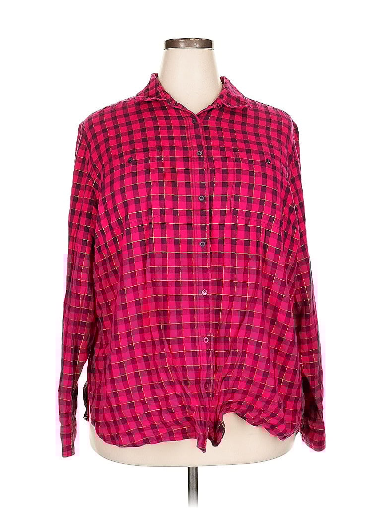 Click to view more detailed imagery on our partner's website Pre-owned St. John's Bay Long Sleeve Button Down Shirt In Red