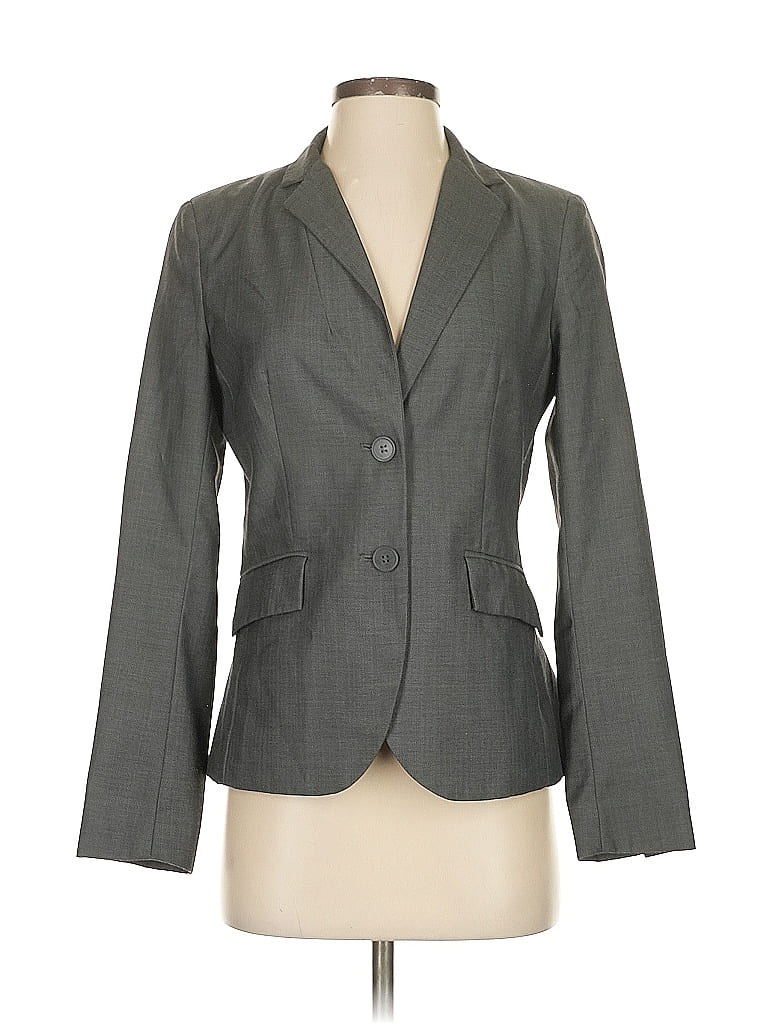 Pre-owned New York And Company Blazer Jacket In Gray