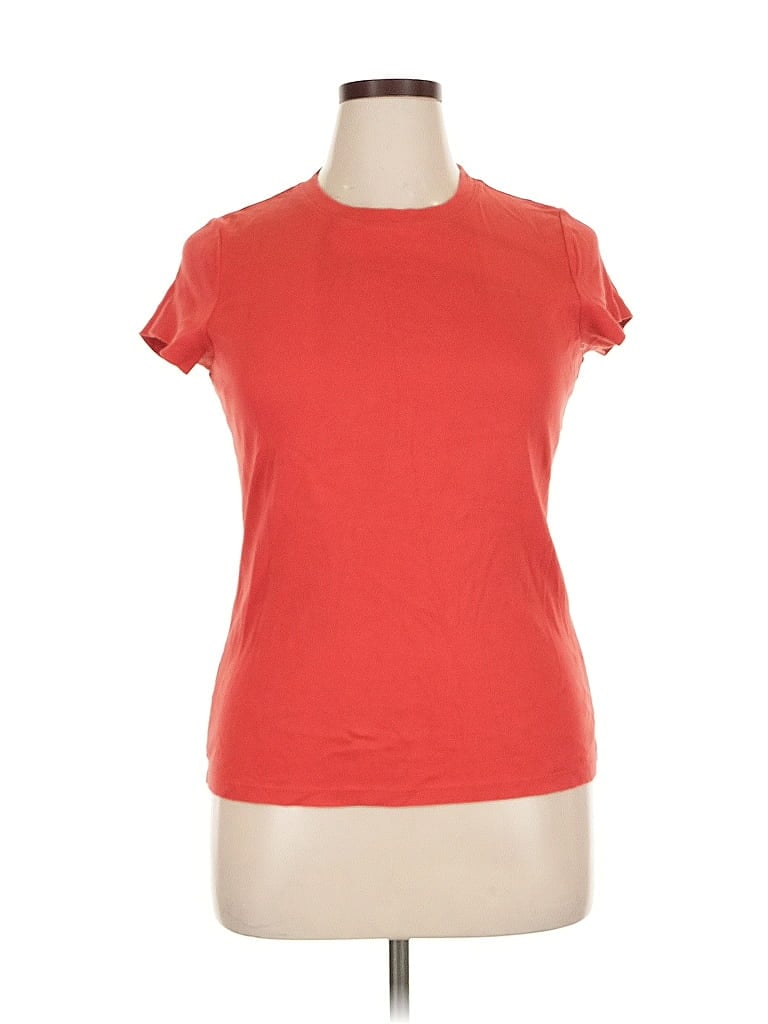 Pre-owned Ann Taylor Loft Short Sleeve T-shirt In Red