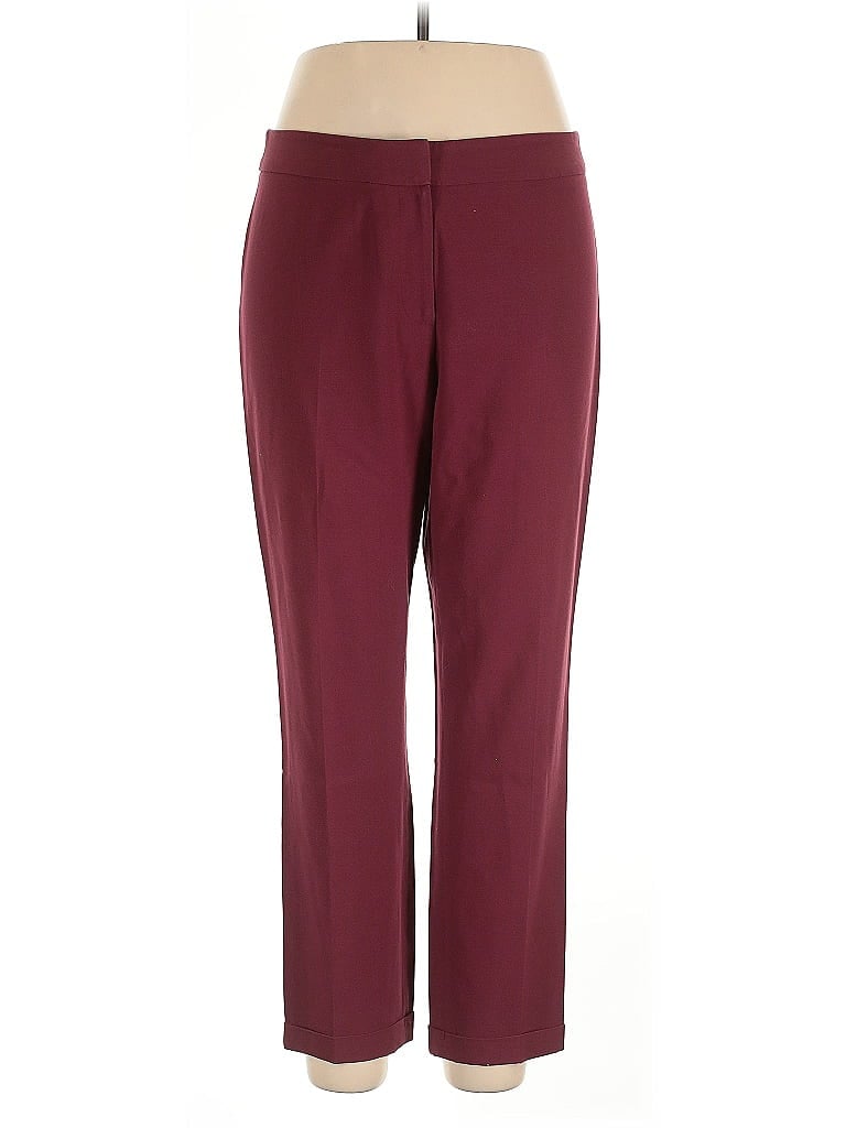 Pre-owned Calvin Klein Casual Pants In Burgundy